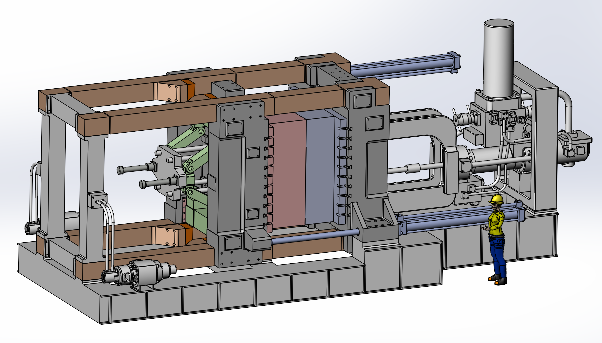 10000 ton ultra large wedge locking die casting machine and injection molding machine