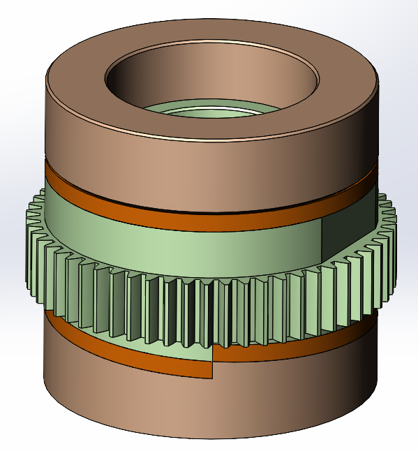 Circular wedge electric drive \"oil cylinder\"